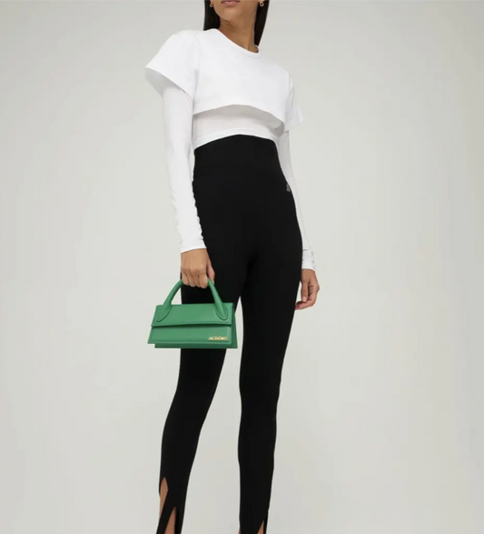 Front view of Jacquemus White Cotton Top size XS