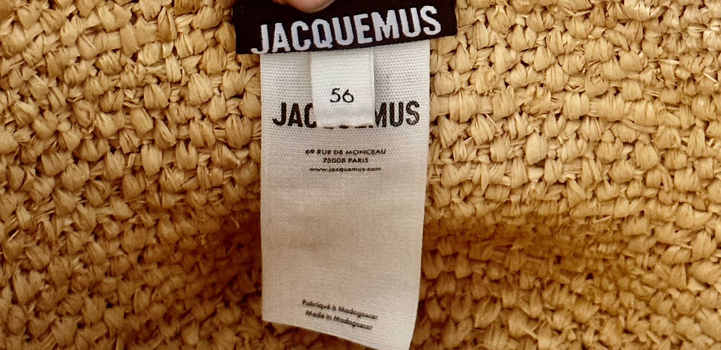 Jacquemus Le Bob Ficiu Raffia Bucket Hat