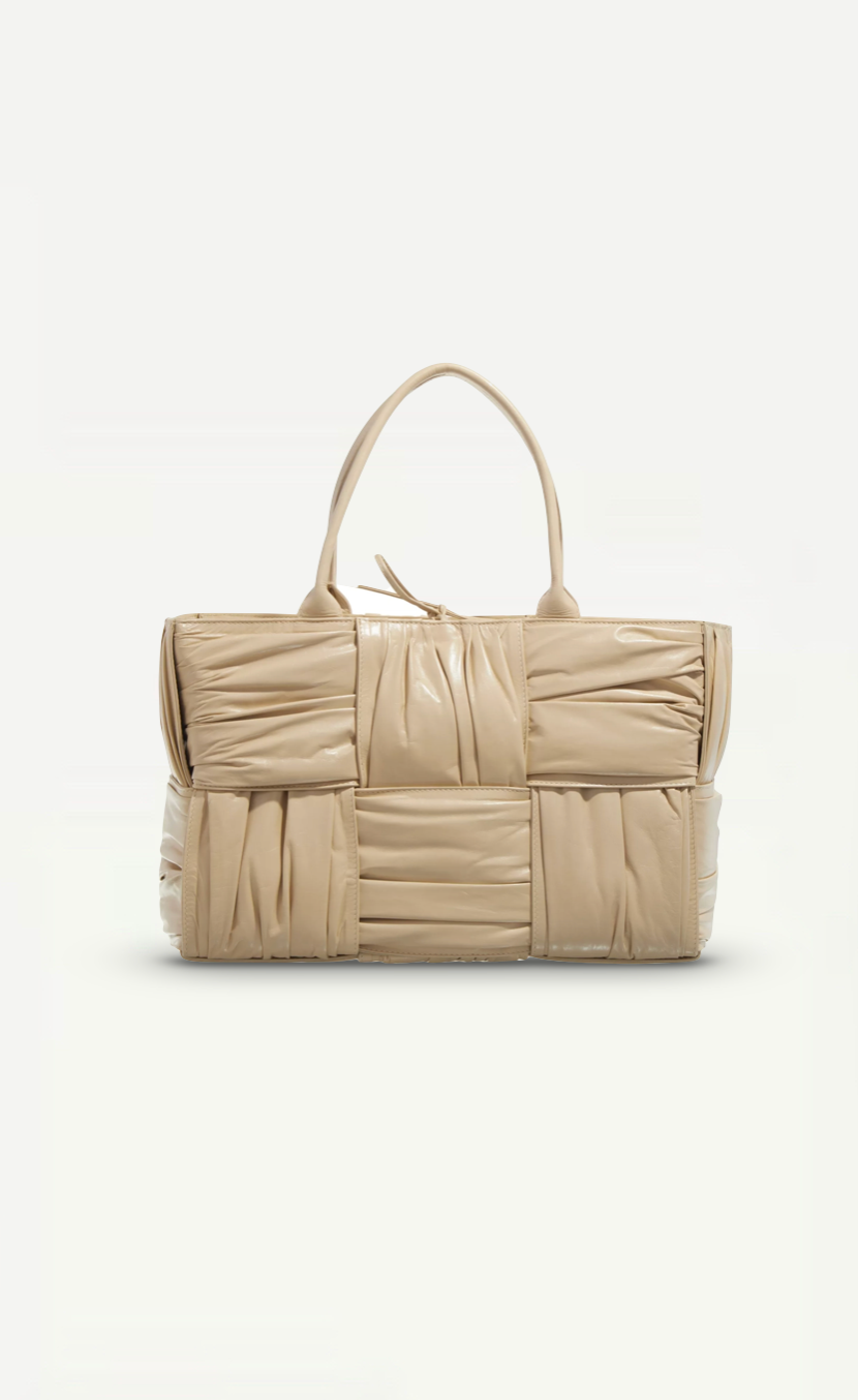 Front view of Bottega Veneta Leather Aero Tote Bag