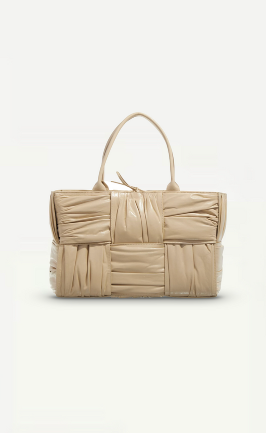Front view of Bottega Veneta Leather Aero Tote Bag