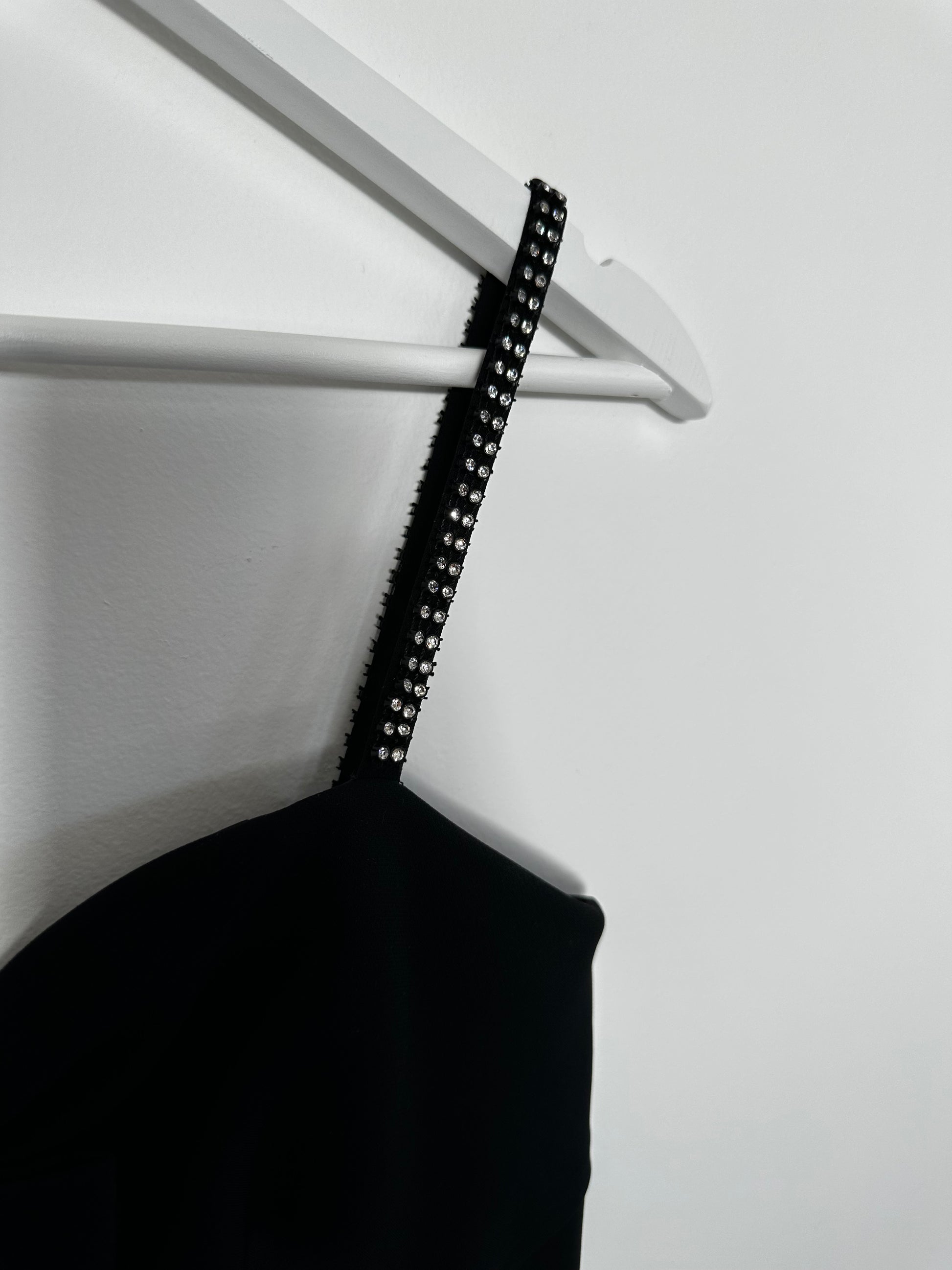 Miu Miu Black Mini Dress With Sequin Straps And Bow Size Italian 38 Miu Miu Black Mini Dress With Sequin Straps And Bow Size Italian 38