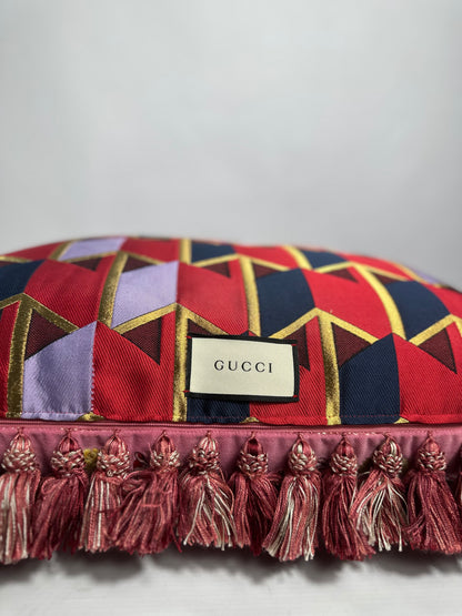 Gucci Allesandro Michele 'Angry Cat' Velvet Cushion With Gucci Logo Retail Price - 1,200€