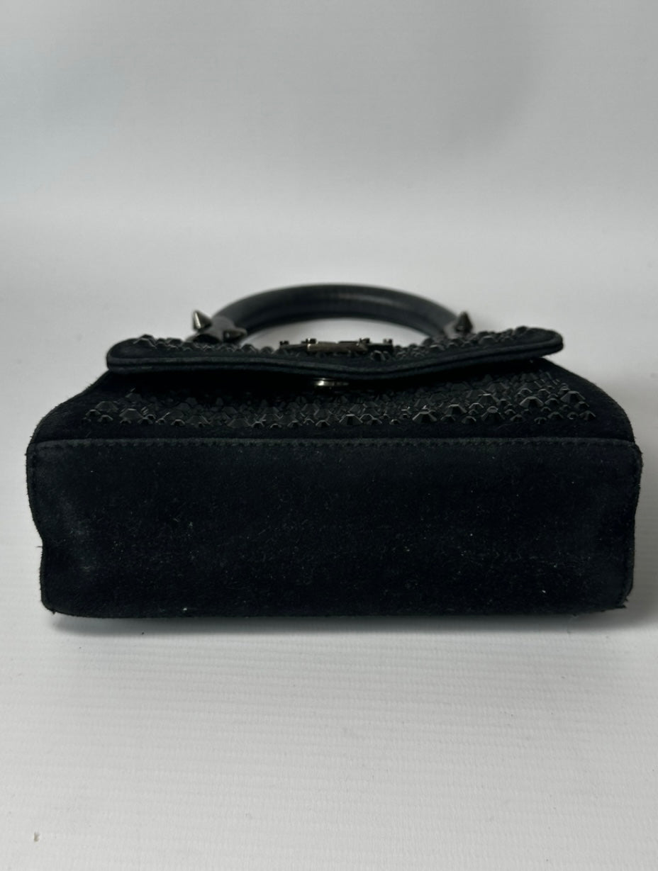 Philipp Plein Mini Suede Bag with Crystals Retail Price 850€