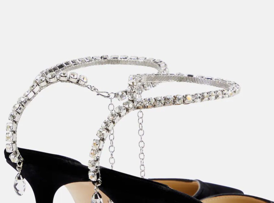 Jimmy Choo Saeda Suede Black Heels With Crystals Size 37 Jimmy Choo Saeda Suede Black Heels With Crystals Size 37