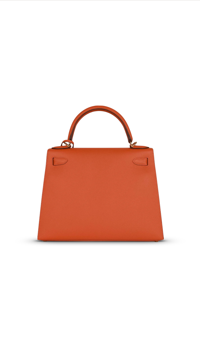 Hermès Orange Kelly Sellier 28cm Epsom Leather and Gold Hardware