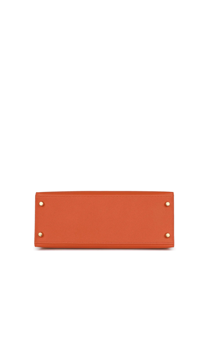 Hermès Orange Kelly Sellier 28cm Epsom Leather and Gold Hardware