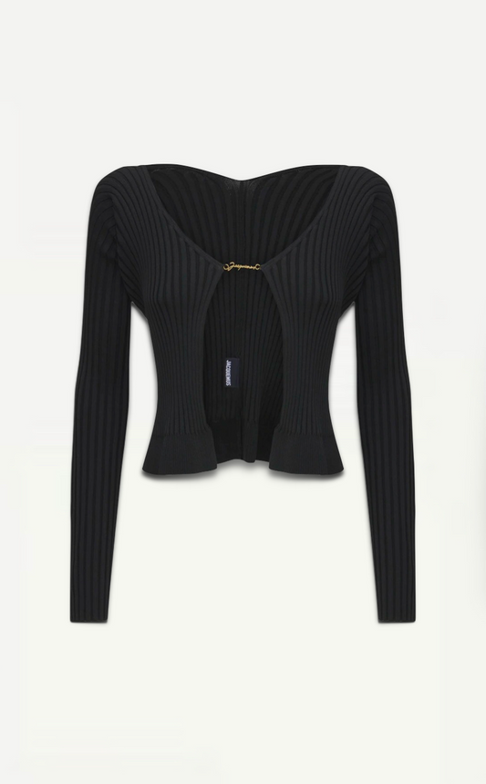Jacquemus 'Le Maille Pralù' Long Sleeve Knit Top With Logo Size FR 38 Small - Retail Price 390€