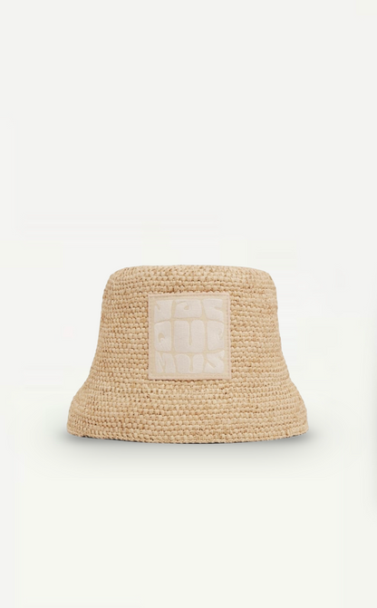 Jacquemus Le Bob Ficiu Raffia Bucket Hat