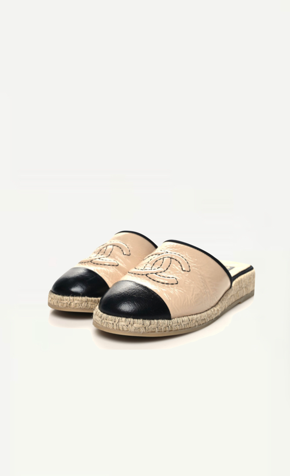 Chanel espadrille shops mules