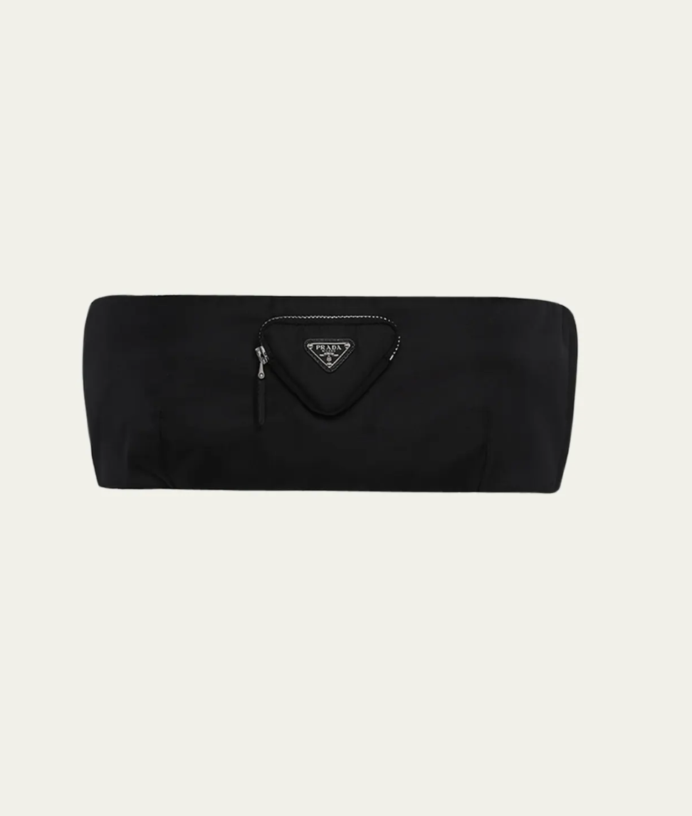 Prada Re-Nylon Bandeau Top with Pocket Size IT 38 (FR 34)