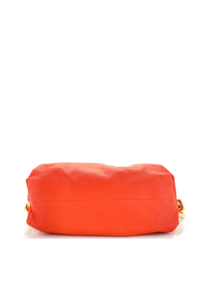 Side view of the Bottega Veneta Chain Pouch showcasing its sleek dimensions