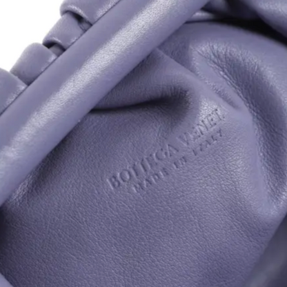 Back view of Bottega Veneta Purple Leather Pouch