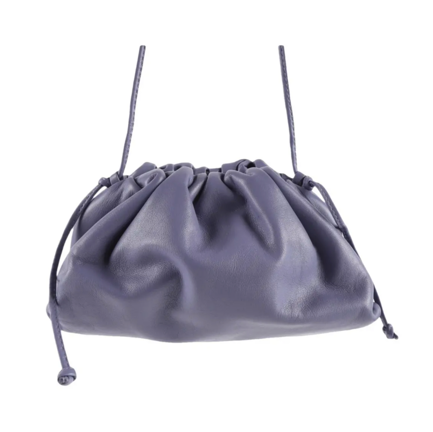 Side angle of Bottega Veneta soft leather pouch