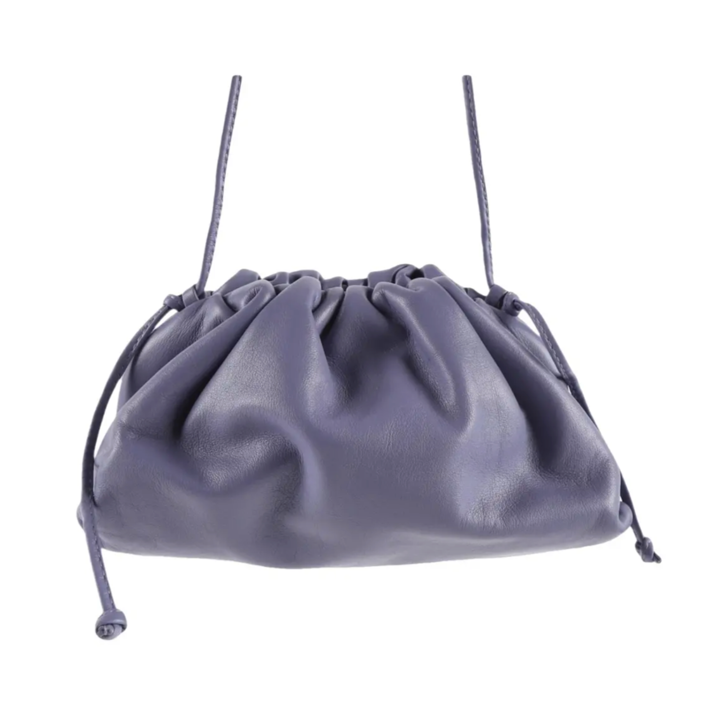 Side angle of Bottega Veneta soft leather pouch