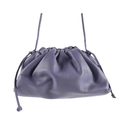 Side angle of Bottega Veneta soft leather pouch