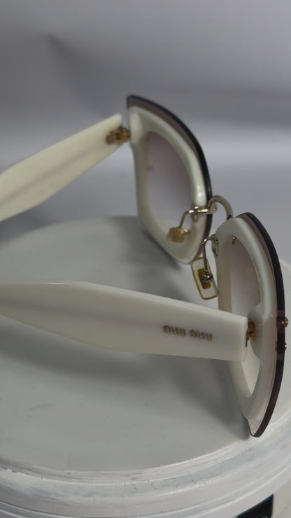 Miu Miu White Sunglasses